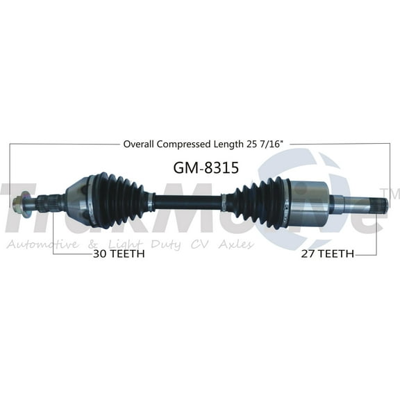 CV Axle Shaft Fits select: 2010-2011 CADILLAC SRX