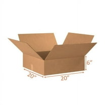 (3 Pack) 20x20x6 Size Shipping and Packing Box - Cardboard - Quantity per Order: (3 Boxes per Order)