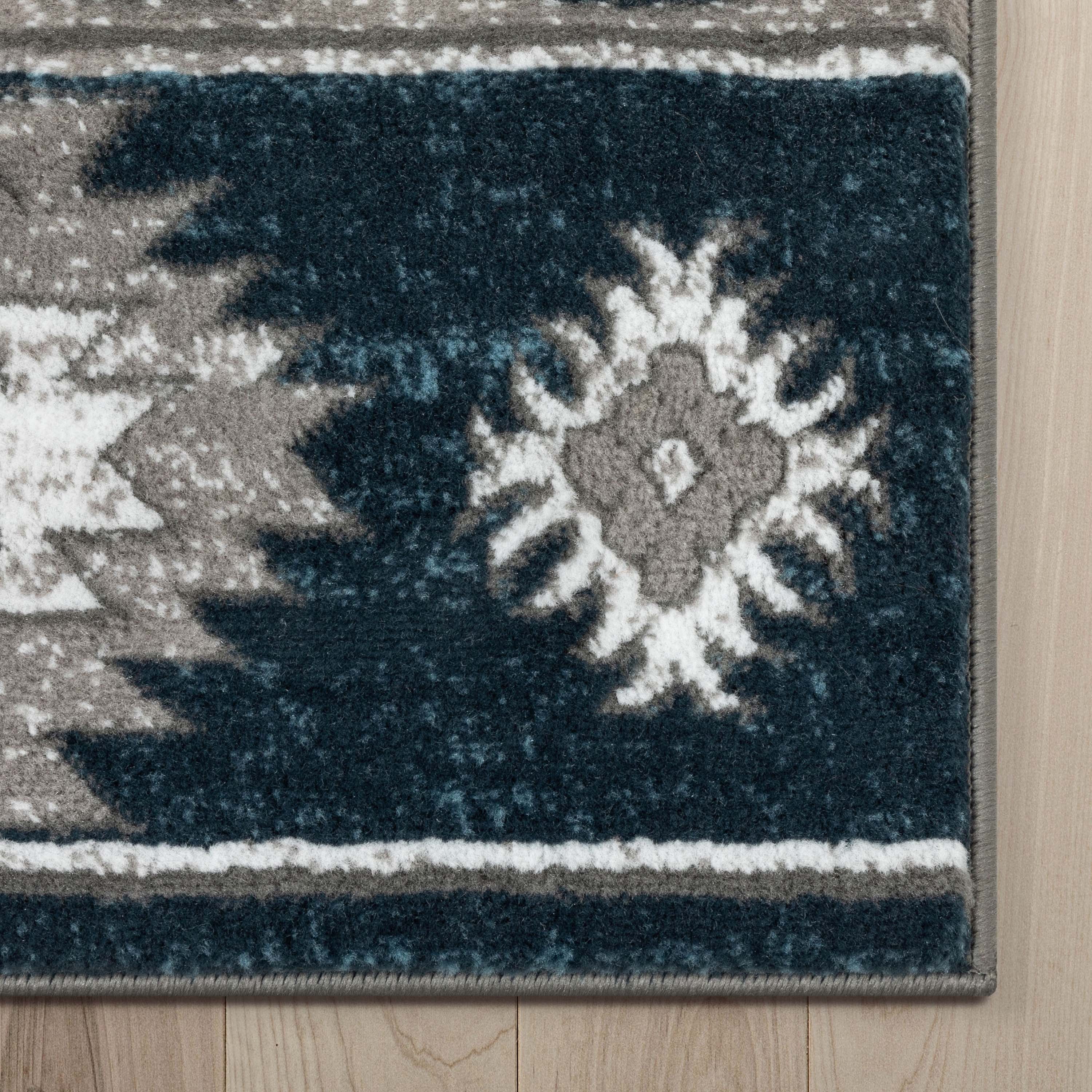 Well Woven Dulcet Rodrigo Moroccan Medallion Blue 2'3" x 7'3" Runner Rug