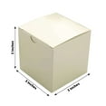 thumbnail image 3 of Efavormart 100 pcs of 3x3x3 Ivory Favor Box for Candy Treat Gift Wrap Box Party Favor Boxes for Bridal Shower Wedding Party, 3 of 6