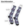thumbnail image 2 of Fuzoiu Purple Marble Texture Print Adult Stockings,Crew Socks,Unisex Fashion Socks, Casual Sports Socks,Comfortable Crew Socks for Everyday Wear and Sports, 2 of 6