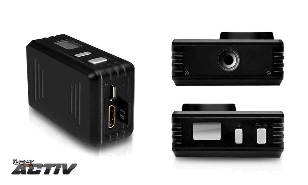 Gear Pro ACTIV Action Camera Hi Resolution Full 1080p HD Video 16 MegaPixel Images 3 Capturing Modes with Waterproof Case Built in WiFi and Helmet Camera Black