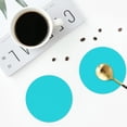 thumbnail image 4 of Lsque Aqua Pattern 4" Drink Coasters Set of 4, PVC Leather Absorbent Coasters, Table Coaster Set Decorative Coffee Cup Coasters Housewarming Gift -Round Shape, 4 of 6