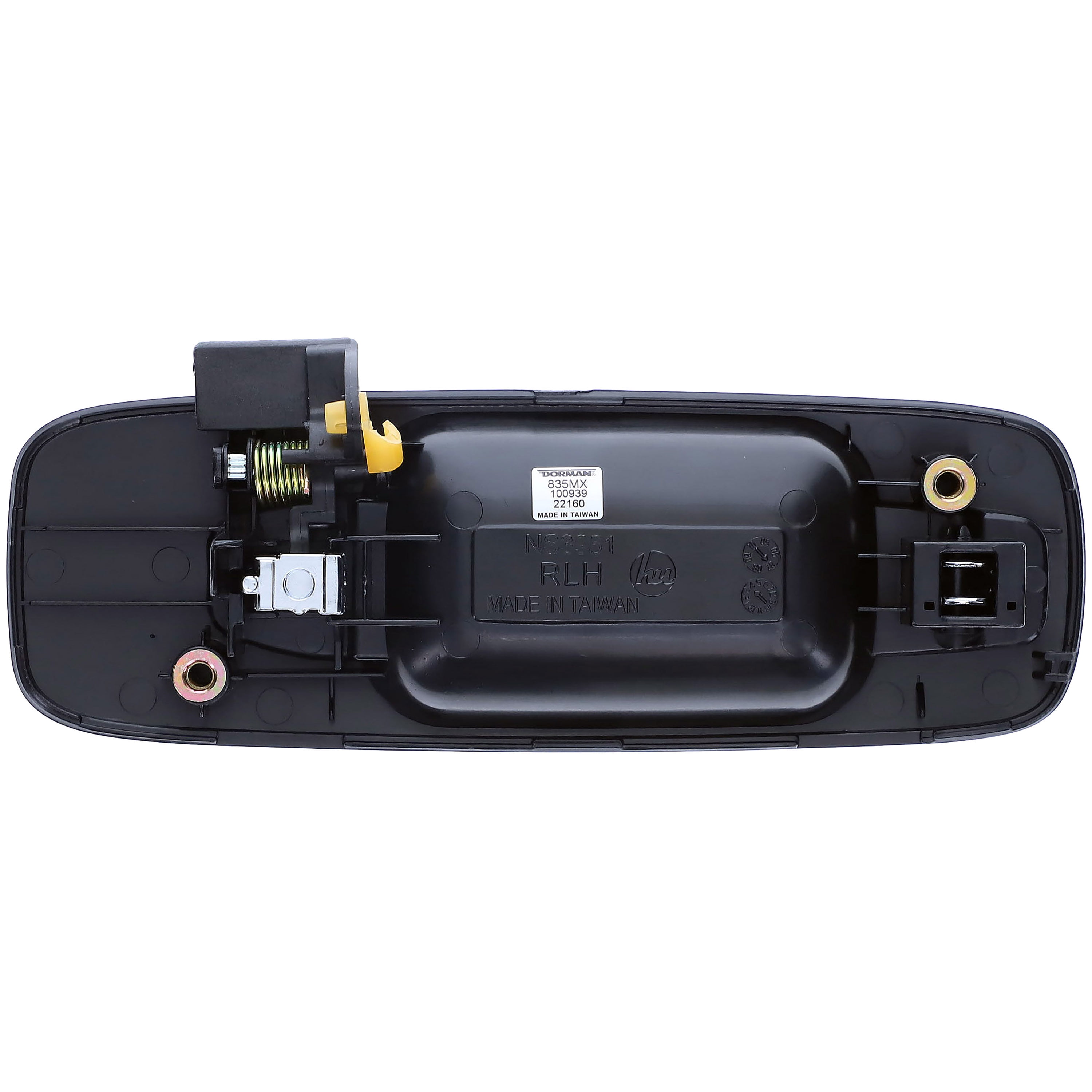 Dorman 835MX Rear Driver Side Exterior Door Handle for Specific Nissan Models, Chrome Lever and Black Housing