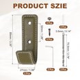 thumbnail image 2 of Uxcell 2Pcs Ganchos de Cuero, Gancho de Toalla Montado en Pared con Brocas de Tornillo Mini, 2 of 6