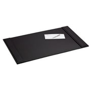 Black Crocodile Embossed Leather 25.5 x 17.25 Side-Rail Desk Pad