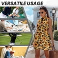 thumbnail image 6 of Garronmavis Golf Dress for Women Size XS Lightweight Casual Tennis Dress Half Zip Sleeveless Summer Sport Dresses Sports Outfits, Leopard Sunflower, 6 of 7