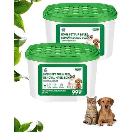 Home Pet Fur&Odor Removal Magic Box,360°Indoor Air Purification Dust Removal Magic Box,Long-Lasting,Plant-Based, Safe Around Cats & Dogs for Home Indoor Areas and Pet Activity Areas (3 PCS)