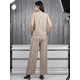thumbnail image 3 of Conjunto 2 Piezas Casual Chic, Blusa Sin Mangas Minimalista y Pantalón Holgado a Rayas para Mujer, 3 of 5