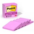 thumbnail image 1 of shiyou-Post-it Super Sticky Notes, 3 x 3-Inches, Neon Pink, 5-Pads/Pack, 1 of 4