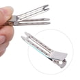 thumbnail image 3 of 50pcs 1.8“ Silver Metal Hairdressing Double Prong Pin Curl Setting Section Hair Clips Alligator Clips with Holes for Hair Extension, 3 of 5