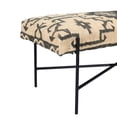 thumbnail image 6 of Ox Bay Scarlett 48" Southwestern Geometric Upholstered Accent Bench, Cream/Black, 6 of 8