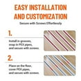 thumbnail image 3 of Huloretions Pex Heat Transfer Plates, 100pcs Box Heat Transfer Plates, 2 Ft Pex Aluminum Underfloor Heat Tubing Plates for 1/2 Inch Pex Pipe, U-Shaped Design,Thickened Material, Easy Trimming and Inst, 3 of 6
