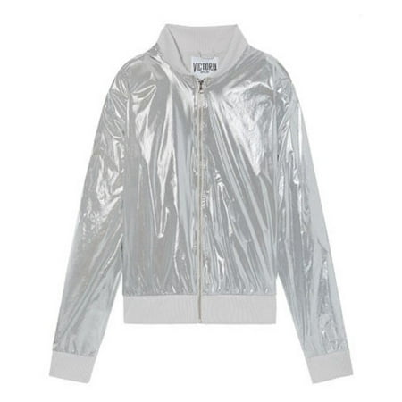 Victoria's Secret Sport Limited Edit. Bomber Jacket Metallic Silver (Best Looking Bomber Jackets)