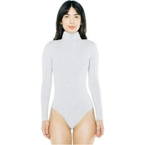 American Apparel Women's Cotton Spandex Long Sleeve, Heather Grey, Size Medium