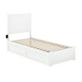 thumbnail image 3 of AFI NoHo Twin XL Wood Platform Bed with Headboard Footboard & Twin XL Trundle, White, 3 of 7