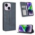 thumbnail image 1 of SaniMore iPhone 14 6.1" 2022 Case, Magnetic Folio PU Leather Cover with Card Slots Cash Pocket Stand Feature Full-body Protctive Shockproof Anti-fall Business Wallet Retro Shell For iPhone 14,Darkblue, 1 of 7