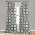 thumbnail image 5 of Ambesonne Oriental Curtains, Timeless Eastern Ornate, Pair of 28"x84", Slate Blue Beige, 5 of 5