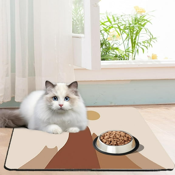 Dog Food Mat for Floors Waterproof,Feeding Mat for Dog Bowl,Absorbent Mat for Under Dog Water Bowl,Easy Clean Pet Placemat for Cat Water Fountain and Food Bowl