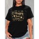 thumbnail image 1 of Playera Deportiva Manga Corta Mujer Dry-FitWomen'S Polyester Crew Neck T-Shirt, Casual Style, Medium Stretch Knit Fabric, with Happy New Year Champagne Graphic, Fireworks and Stars Print, for Spring, 1 of 8