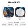 thumbnail image 5 of Rateoe Lonely Night Sky Wolf Pattern Square Couch Cushion Covers, Sofa Furniture Protector Slipcover with Bottom Tie rope, Soft Non-Slip Non-Wrinkle Non-Sticky-Two Pieces, 5 of 7
