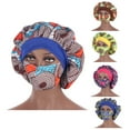 thumbnail image 4 of Chapeau Femmes Chapeaux Rouges Modèle Africain Femmes Réglables Large Bande Élastique Bonnet de Nuit pour Parti, 4 of 5