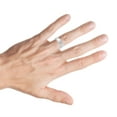 thumbnail image 2 of 9mm Titanium Band White IP Plated Brushed Center with 6 CZs, Shiny Stepped Edge Wedding Band Ring Men Or Ladies, 2 of 6