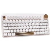 Azio IZO Bluetooth and USB Mechanical Computer Keyboard, Blue Switches (White Blossom), IK103-US