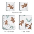 thumbnail image 4 of CGK Linens 4-Piece Christmas Holiday Sheet Set - Full Size Xmas Winter Bedding With Vibrant Festive Patterns, Ginger, 4 of 6