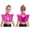 Hot Pink, variant on Girls Ruffle Layered Crop Tops Metallic Hip Hop Dance Shirts Raves Festivals Party Dancing Cami Vest Hot Pink 8