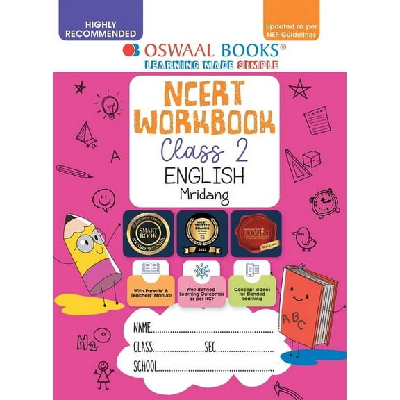 Oswaal NCERT Workbook Class 2 English Mridang (For Latest Exam), (Paperback)