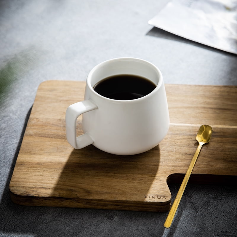 White mugs/cups coffee and tea 12 oz set of 4 Durable