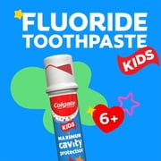 (2 pack) Colgate Kids Cavity Protection Toothpaste with Fluoride, Mild Bubble Fruit, 4.4 oz Pump