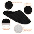 thumbnail image 3 of Mens Cozy Memory Foam House Slippers Slip On Warm House Shoes Indoor/Outdoor, Black, 3 of 8