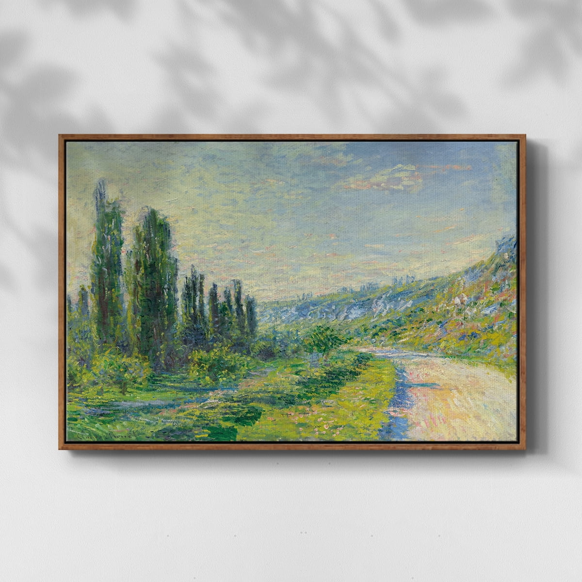 Vintage Landscape-CIV By Wexford Home Framed in Walnut Wood Gallery Wrapped Canvas 27 in. x 41 in.