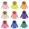 thumbnail image 4 of KYAIGUO Kids Toddler Ski Parka Jacket for Boys Girls Windproof Rain Jacket Winter Warm Hooded Coats Solid Color Thickened Ski Outerwear 3-12 Years Old, 4 of 9