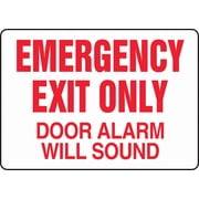 Accuform Exit Sign, Emergency Exit Only, 7"x10" MEXT591VS