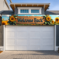 thumbnail image 7 of Wooden Door Themed Welcome Back Banner with Floral Leafy Elements Party Backdrop Background Decorations for Homecomings Reunions Gatherings and Celebrations, 7 of 7