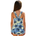 thumbnail image 2 of Uourmeti Vintage Tropical Palm Tree Print Skirted One-Piece Swim Dress for Girls - Quick Dry, Stretchy Beach & Pool Swimwear for Toddler to Teen Girls, 2 of 8