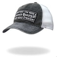 thumbnail image 2 of Hot Leathers Crooked Road Gray And White Trucker Hat GSH1042, 2 of 2