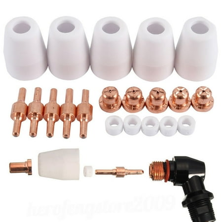 

PT-31 CT312 CUT40/50 Plasma Cutter Cutting Torch Consumables 20 Pcs Tips Nozzles