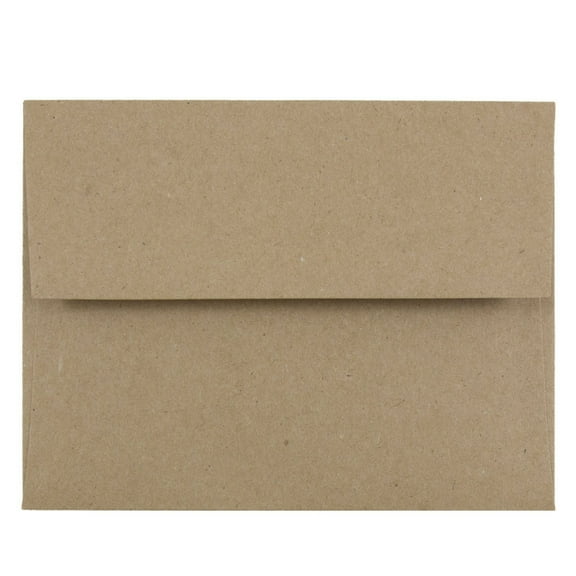 JAM Paper A2 Envelopes, 4 3/8 x 5 3/4, Brown Kraft, 50/Pack