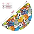 thumbnail image 3 of Lsque Various Balls Print Christmas Tree Skirt, Tree Skirt with Ties or Velcro, Perfect for Holiday Decorations, Halloween, and New Year-36", 3 of 7