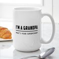 thumbnail image 6 of CafePress - I'm A Grandpa What's Your Superpower? T Shirts Mug - 15 oz Ceramic Large White Novelty Mug, 6 of 6