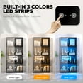 thumbnail image 3 of MIIFUNY 65" Glass Display Cabinet with LED Lights, 4 Tier Curio Storage Cabinet, Black, 3 of 8