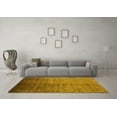 thumbnail image 3 of Ahgly Company Indoor Round Oriental Yellow Industrial Area Rugs, 7' Round, 3 of 4