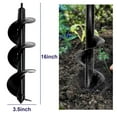 thumbnail image 2 of Garden Hole Digger Auger for Planting Bulbs Seedlings,Bulb Auger,Heavy Duty Extended Spiral Drill Bit,Powerful Auger,Long Handle Bulb Planter Tools 3.5"X16",Black, 2 of 6