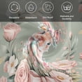 thumbnail image 6 of Easter Bunny Cloth Napkins, Cute Rabbit Rose Floral Country Leaves Plants Green Washable and Reusable Dinner Napkins Set of 2, Table Napkin for Kitchen Party Birthday Wedding Hotel 20"x20", 6 of 9