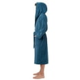 thumbnail image 3 of Men's Turkish Cotton Hooded Bathrobe Navy Blue L/XL, 3 of 5