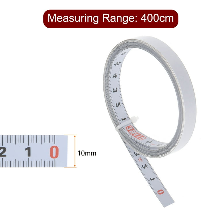 Adhesive Tape Measure 400cm Metric Left to Right Read Steel sticky